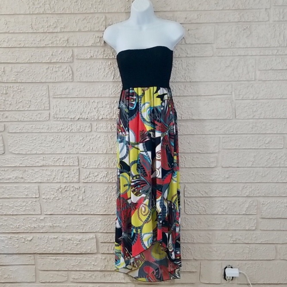 🌹Shoreline Tubetop Hi Lo Lap Skirt Knit Dress